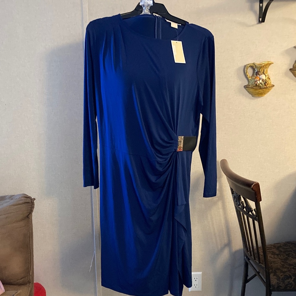 Michael Kors Royal Blue Long Sleeve Dress
